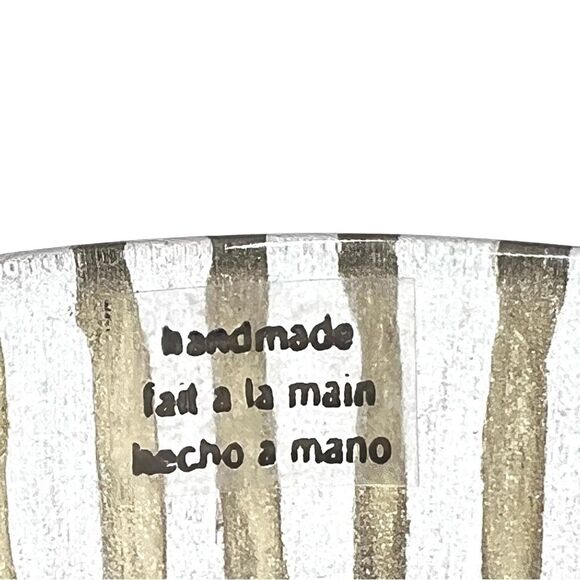 Pair of Crate & Barrel - Minx Striped Votive Candle Holders - Two (2) Set NEW - Picture 4 of 7